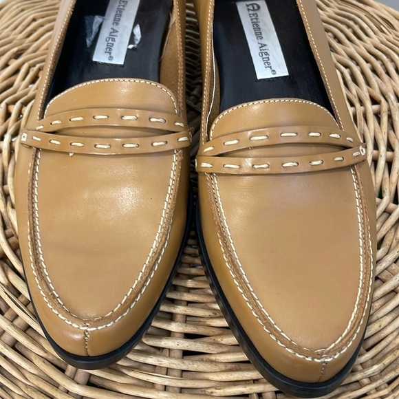 NWOT Etienne Aigner Butterscotch Pointed Almond Toe Loafers - Picture 5 of 11